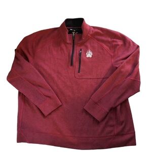 Alaskan Hardgear 1/4 Zip Men’s Pullover Burgundy 2XL Standard Fit Textured